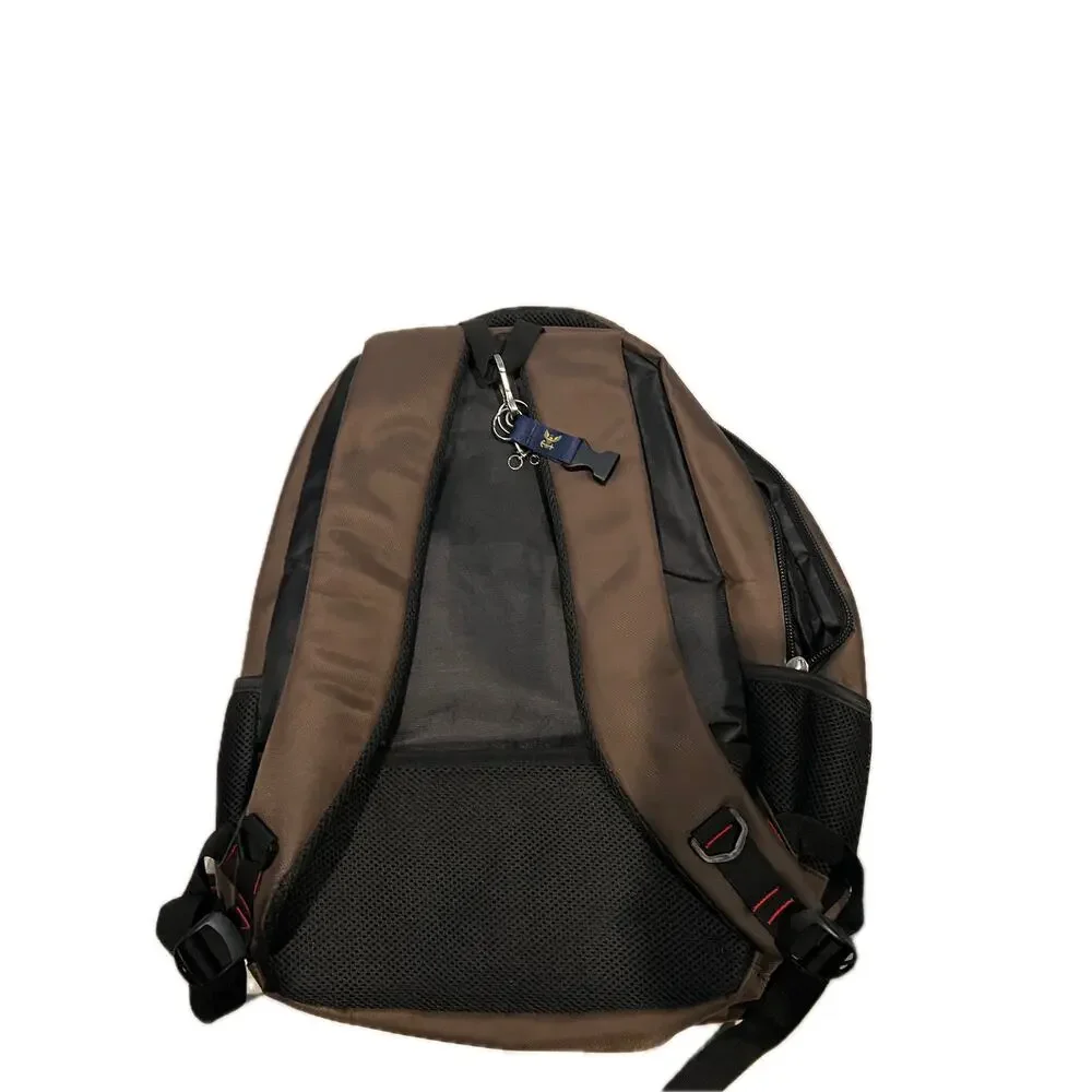 Sport Brand Faux Leather Computer Backpack
